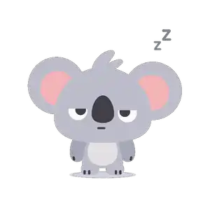 眠っているコアラのオキポ